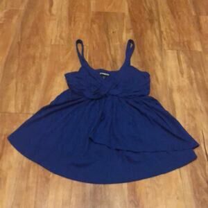 Express Blue Flowy Tank Top Size XS